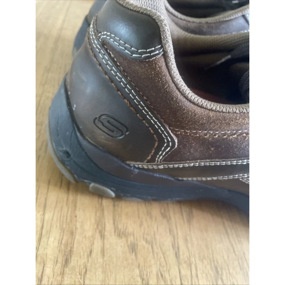Mens Leather Sketchers Lace Up Casual Shoes Size 13